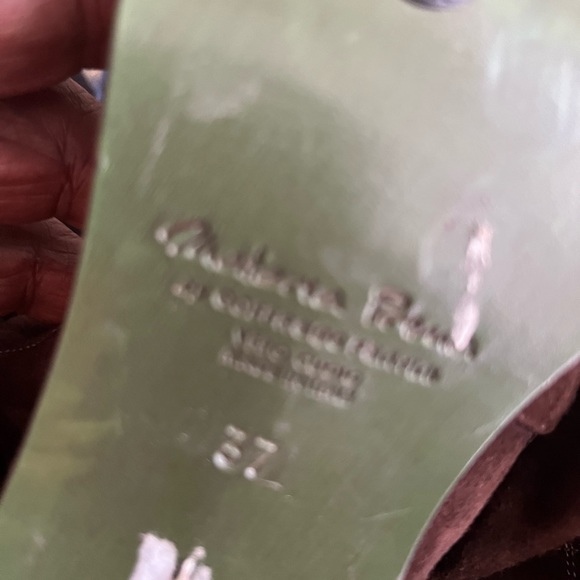 Boots knee high brown suaud with leather patch brand maters prima from Italy - Picture 2 of 2